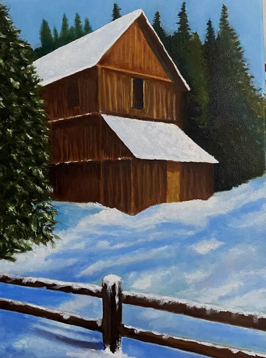 Snowy Cabin